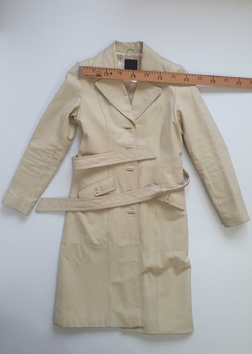 Haina geaca trench Amisu piele naturala marimea 36