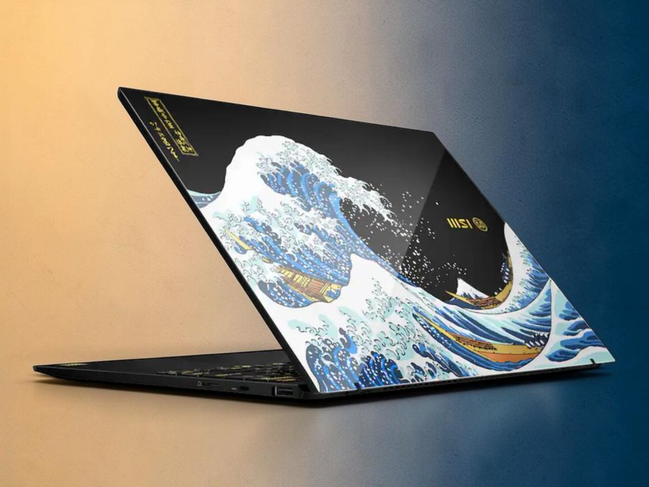 ЧИСТО НОВ! MSI Prestige 13 AI+ Ukiyoe Edition A2VMG 2.8K OLED Ultra 9 288V 32GB LPDDR5x 1TB SSD 2г. Гаранция! Ултрабук