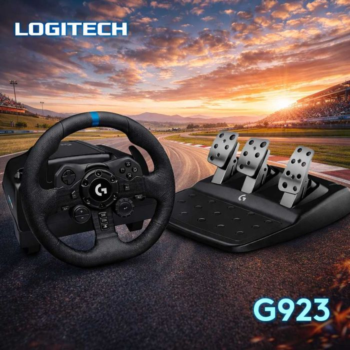 Игровой руль Logitech G923 Передаёт Вибрации Двигателя. Есть доставка