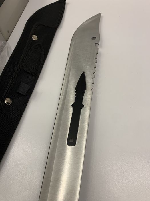 Maceta maner verde si cutit aruncator husa cadou colectionari