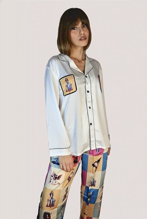 Pijama dama, satin, catifea, Pijamale, Cadou, Craciun