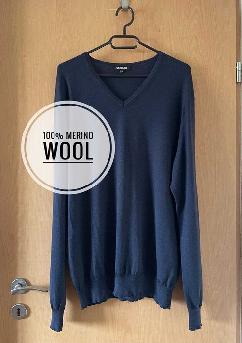 Pulover de barbati Sergio din 100% lana merinos, marimea M
