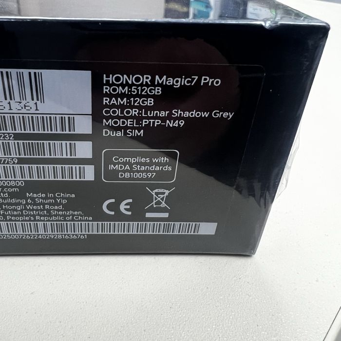 Нов! 2г. гаранция! Honor Magic7 Pro 5G Dual Sim 12GB RAM 512GB Black