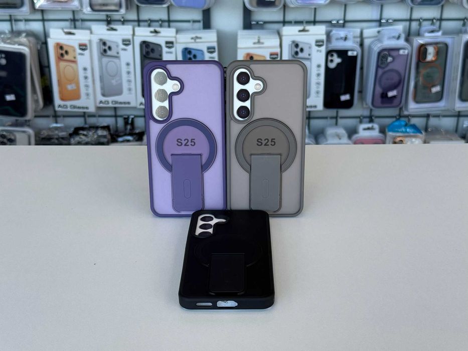 Husa de protectie cu MagSafe si Suport Birou Pliabil pentru Samsung S25