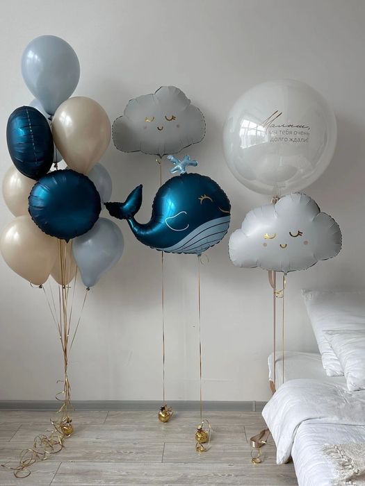 Воздушные шары, цифры, фигуры