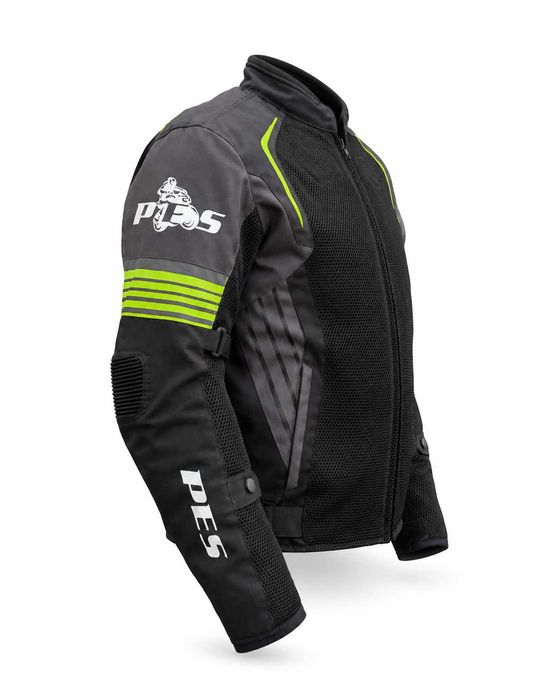 Geacă Moto de Vară PES Grand Air 2.0 cu Protecții CE Level 2 | Certificare AA, Verde
