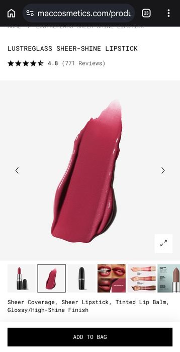 Mac Lustreglass Sheer-Shine Lipstick
