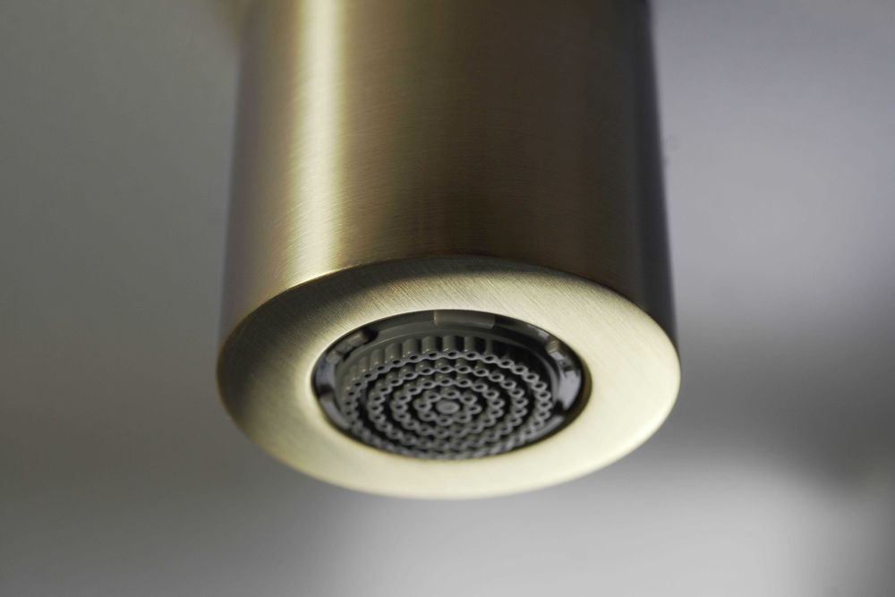 Матирано златна душ колона тип Дъжд Silia Brush Gold  NQS_R9YK