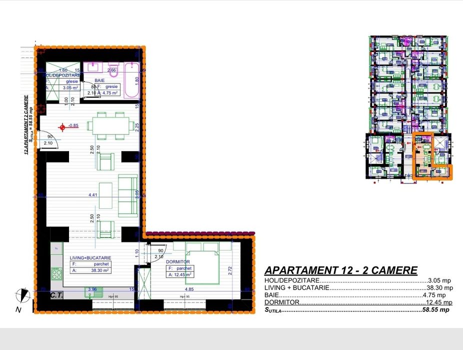 Apartament trei camere ultracentral