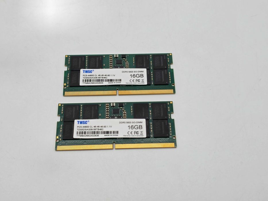 Kit Memorii Ram Laptop 32Gb DDR5 TWSC PC5-44800 CL 46 5600Mhz 2 X 16GB Noi