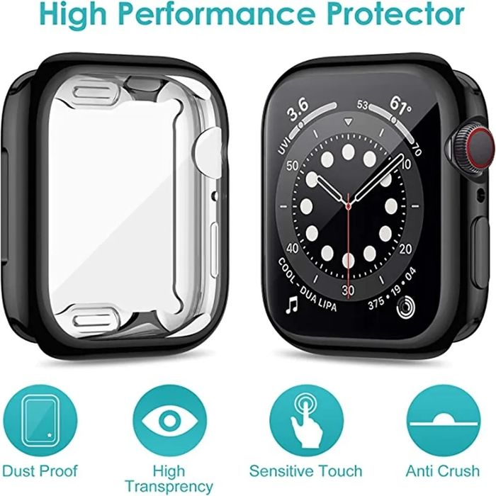 Apple Watch Ultra / Series 11 10 / SE / Мек силиконов кейс с протектор