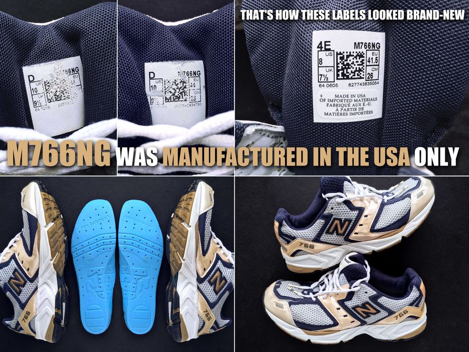 VINTAGE 2006 Made in U.S.A. New Balance® 766 Runners — 10 D (28.0)