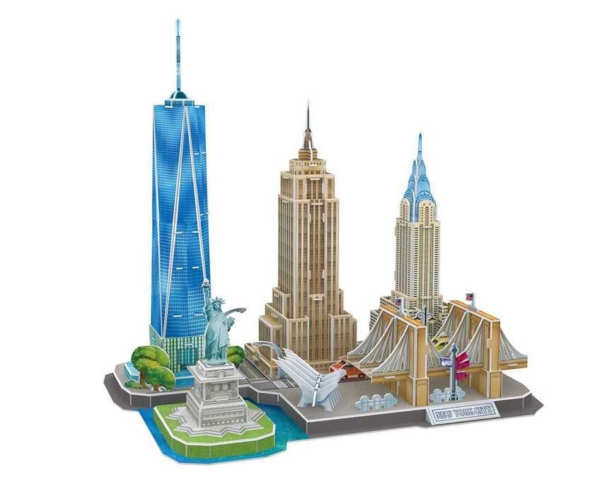 Sigilat Puzzle 3D Cubic Fun CityLine NewYork City 123piese-ideal cadou