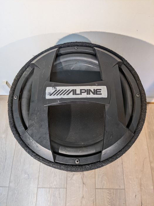 Kit subwoofer și amplificator auto alpine 300w RMS