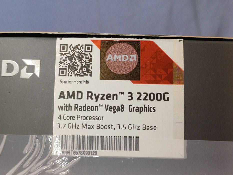 Procesor AMD Ryzen 3 2200G, 3.7 GHz, Socket AM4