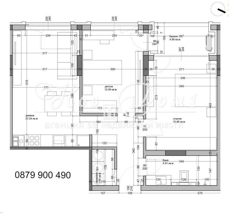 Продава се Тристаен апартамент в Варна, Аспарухово - 89 кв.м за 1304 €/кв.м - Снимка #3
