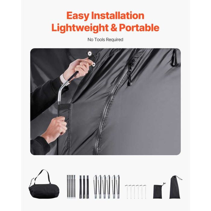 Палатка за съхранение на велосипеди, водоустойчива, 5 велисипеда