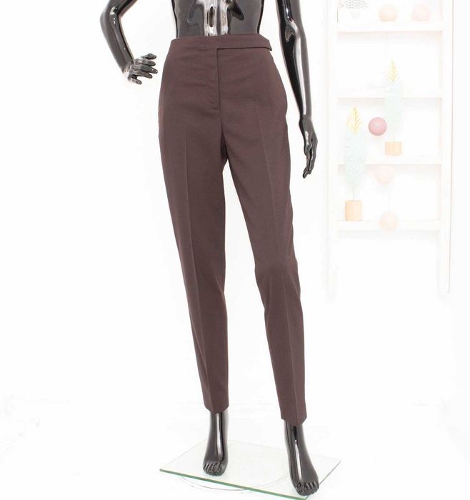 COS оригинален дамски панталон кафяв от вълна 36 S