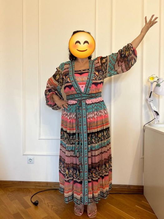 100% Шелковое платье