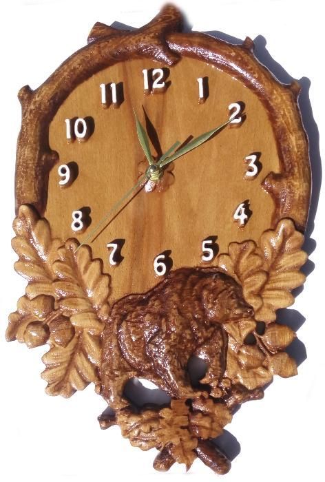 Часовници от дърво, дърворезба, за подарък , сувенир