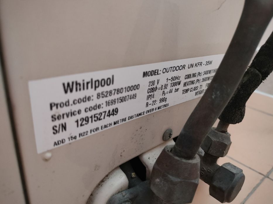 работещ климатик whirpool 12btu