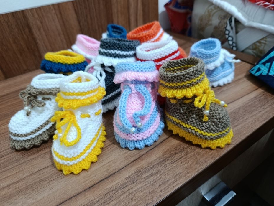 Пинетки ручной работы идеально подходят для новорожденных и младенцев