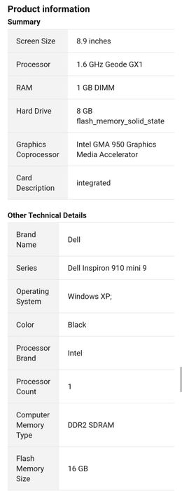 Dell Inspiron 910