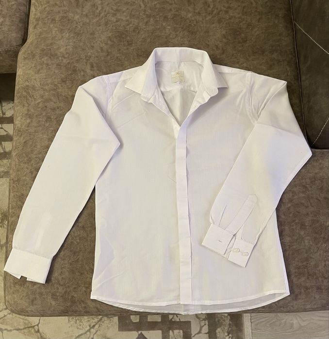 Белая рубашка для мальчиков. Размер 36 на возраст 10-12 лет