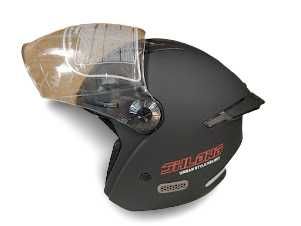 Каска за Мотор/Скутер/АТВ Черна Мат/Лак