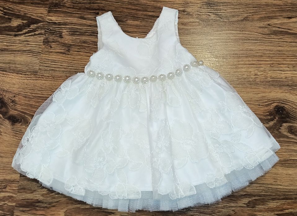 Rochie alba bebe fetita