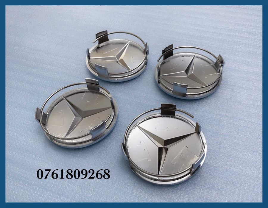 Set 4 capace crom 75mm jante aliaj Mercedes Benz