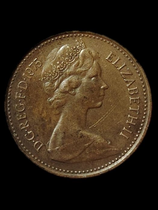 Monedă: 1 New Penny 1975 Elizabeth II