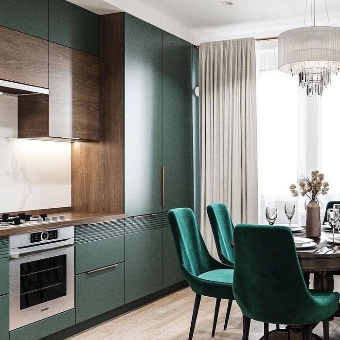 Мебел для кухни мдф крашенний и шпон на заказ