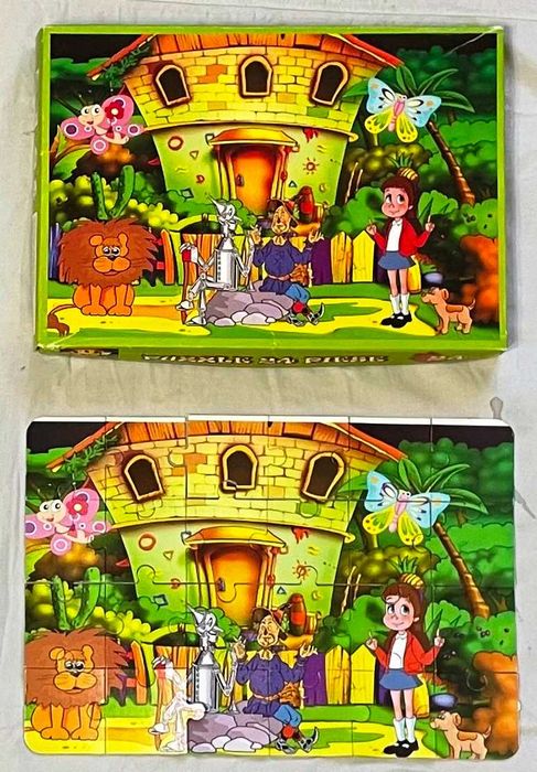 puzzle 24 de pieste fabricat in romania cutie originala alice in tara minunilor complet