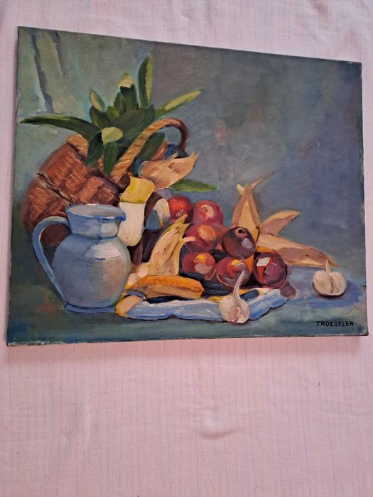 tablou pictura pe panza 55/46 cm semnat
