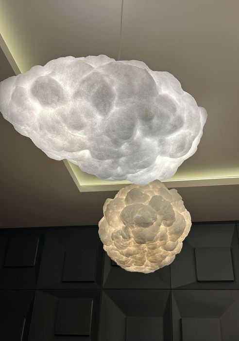 Набор декоративных люстр в виде облак