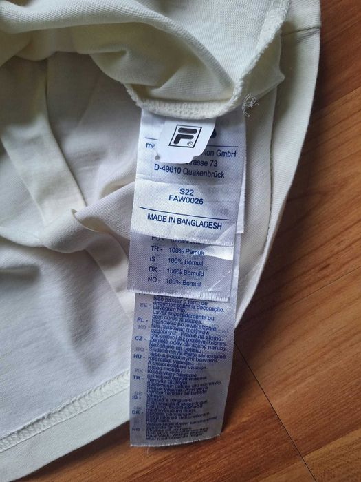 Tricou Fila Mărimea M Alb Mock Neck Sleeveless 100% Bumbac