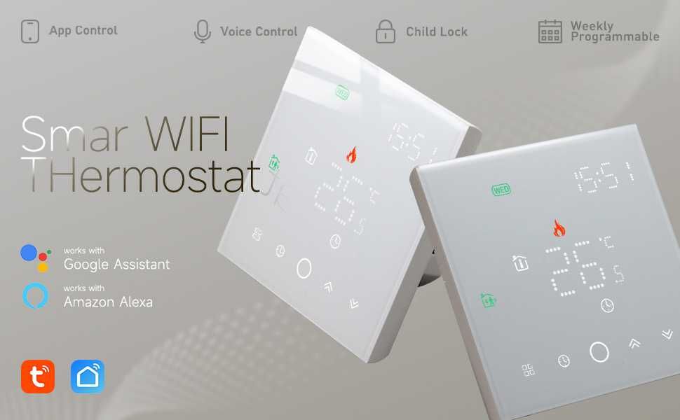 termostat digital Beok TGW003 - WIFI - WPB încalzire boiler electric