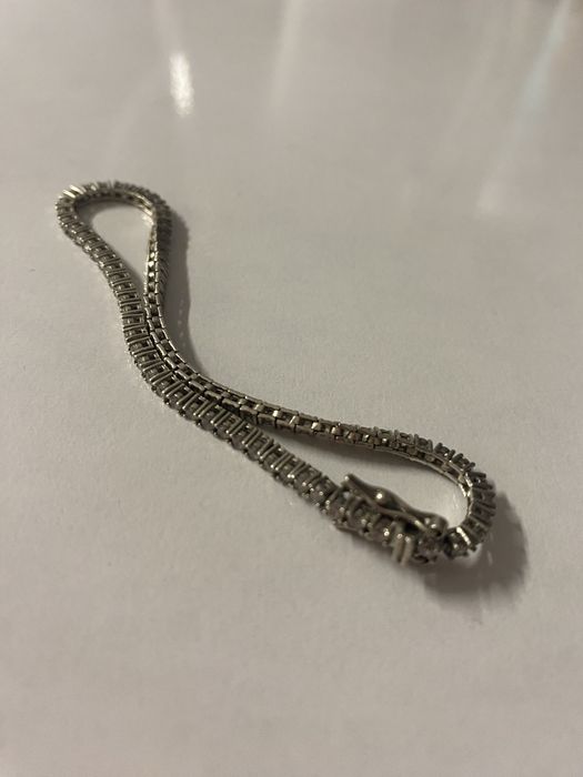 сребърна тенис гривна