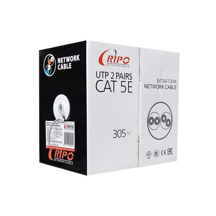 Кабель UTP 2*2*0.51 CCA. Кабель компьютерный.