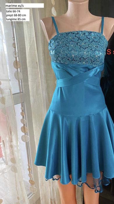 Rochie satin cu paiete ocazie marime XS sau S