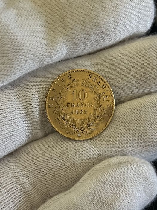 10 златни франка ВВ-рядката версия монетен двор Страсбург