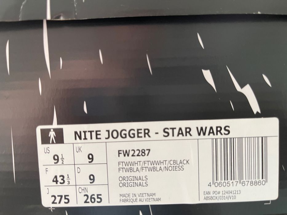 Маратонки Адидас NITE JOGGER - STAR WARS FW 2287 номер 43 нови в кутия