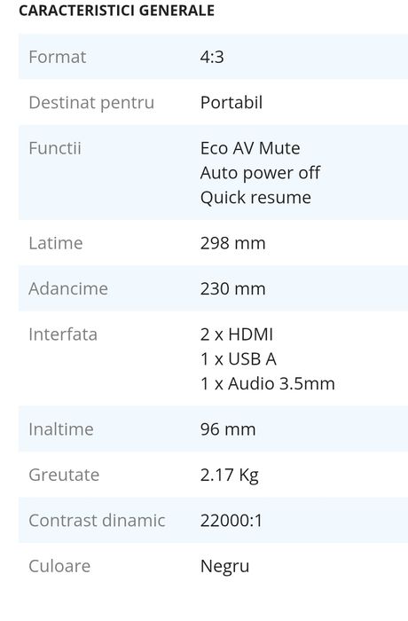 Videoproiector Optoma S331
