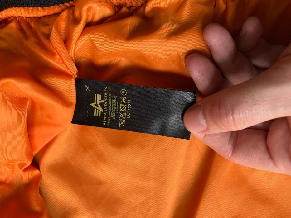 Alpha Industries bomber мъжко черно яке бомбер размер М