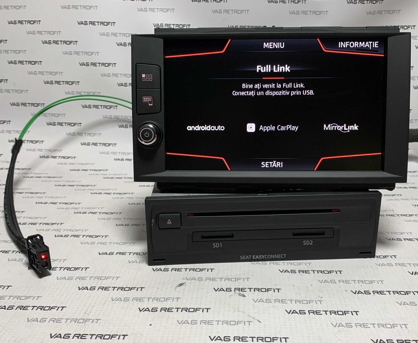 Navigatie Seat Leon 5F Originala MIB 2 Harman Carplay AppConnect Waze