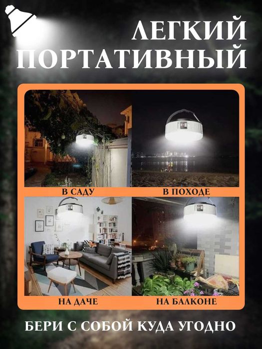 Светильник круглый, на солнечной батарее