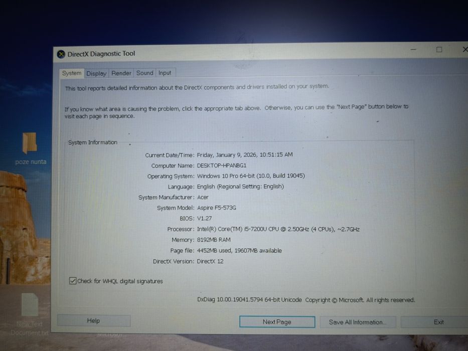 Vând laptop Acer i5 7200 8 GB RAM, gtx 950, 512 ssd