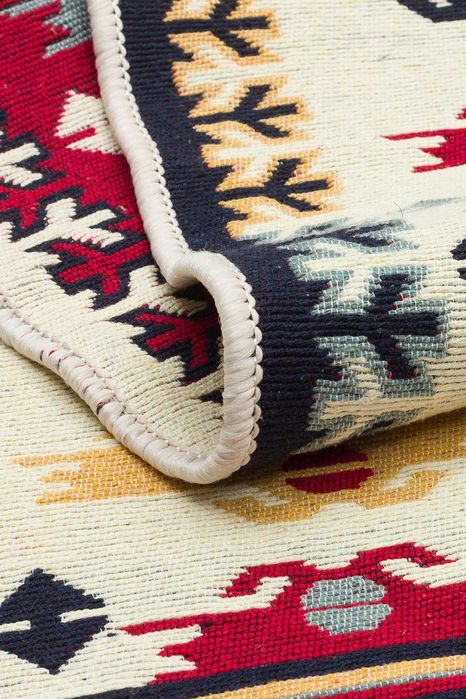 Тъкана цветна черга, с две лица, рециклиран памук