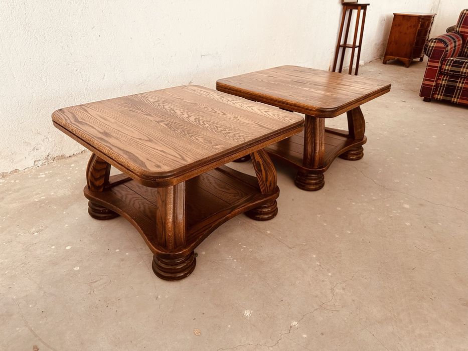 Комплект 2 шведски холни маси от масивен дъб – Scandinavian Rustic